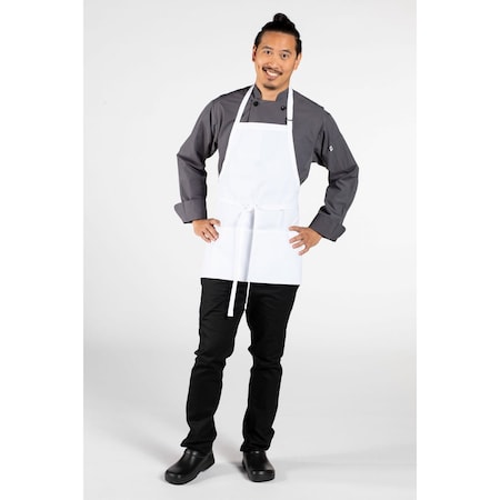 Uncommon Threads Adjustable 3-Pocket Bib Apron Wht 3011-2500
